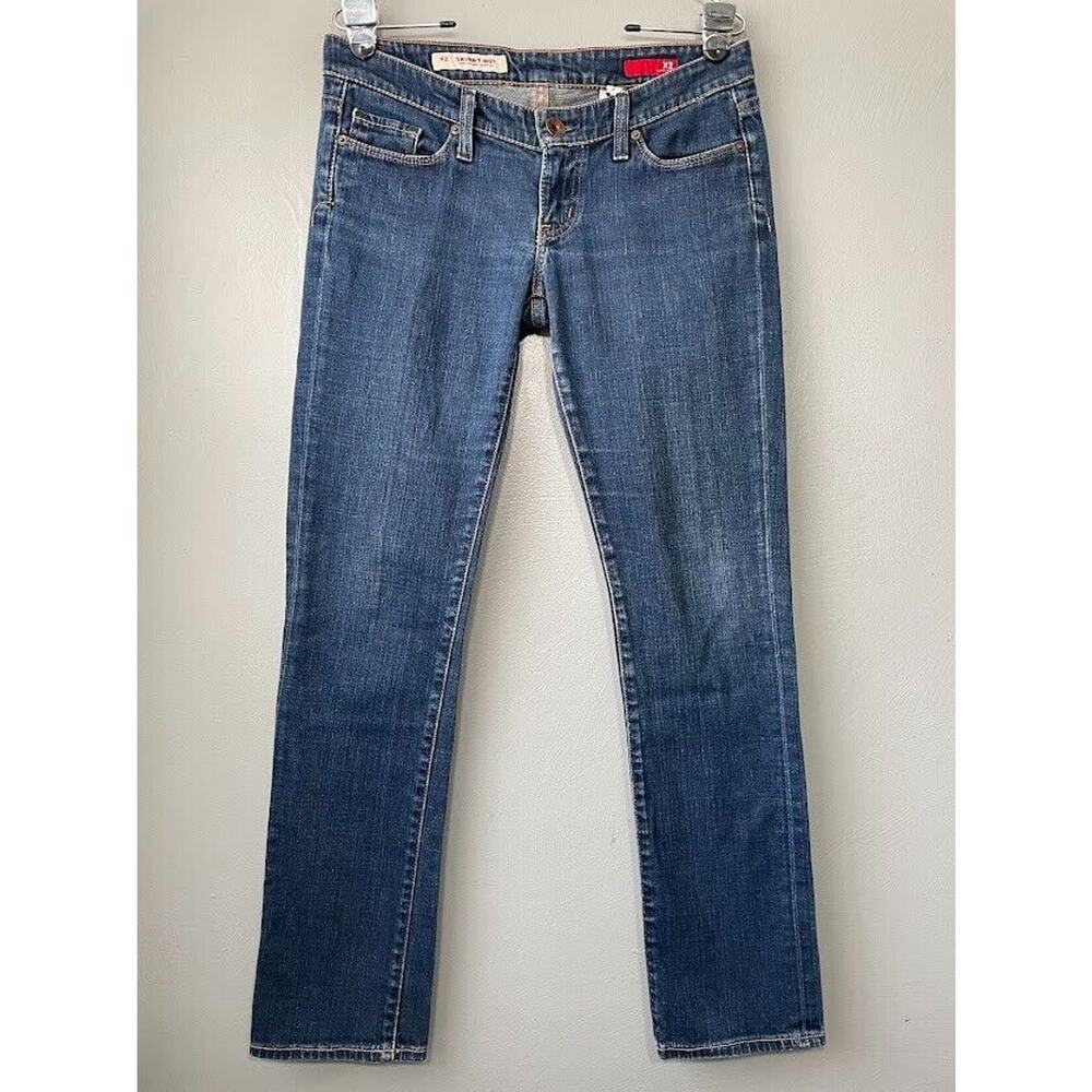 X2 Quality Blue Jeans Size 6 Denim Ultra Low Rise Y2K 2000s Slim Skinny Leg W01